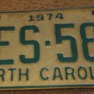 1974 AES 584 North Carolina license plate