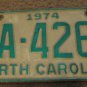 1974 North Carolina license plate AA 4266
