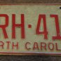 1973 North Carolina license plate HRH 413