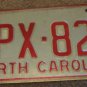 1973 North Carolina license plate HPX 829