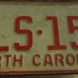 1973 North Carolina license plate HLS 154