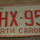1973 North Carolina license plate HHX 952