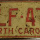 1973 North Carolina license plate FLF 470