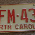 1973 North Carolina license plate FFM 439