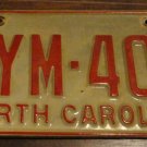 1973 North Carolina license plate DYM 402
