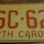 1973 North Carolina license plate DSC 625