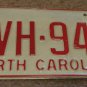 1973 North Carolina license plate CVH 945