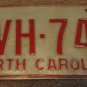 1973 North Carolina license plate CVH 740