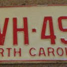 1973 North Carolina license plate CVH 498