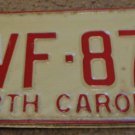 1973 North Carolina license plate CVF 879