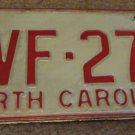 1973 North Carolina license plate CVF 278