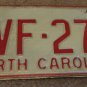 1973 North Carolina license plate CVF 278