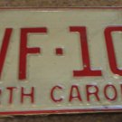 1973 North Carolina license plate CVF 109