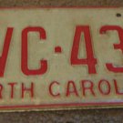 1973 North Carolina license plate CVC 436