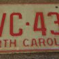 1973 North Carolina license plate CVC 436