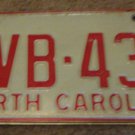 1973 North Carolina license plate CVB 430