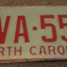 1973 North Carolina license plate CVA 559