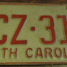1973 North Carolina license plate CCZ 316