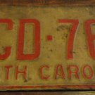 1973 North Carolina license plate CCD 784
