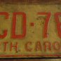 1973 North Carolina license plate CCD 784