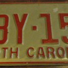 1973 North Carolina license plate CBY 154