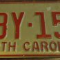 1973 North Carolina license plate CBY 154