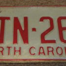 1973 North Carolina license plate CTN 265
