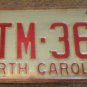 1973 North Carolina license plate CTM 362