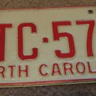 1973 North Carolina license plate CTC 572