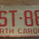 1973 North Carolina license plate CST 880