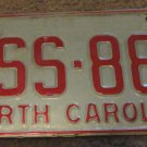 1973 North Carolina license plate CSS 882