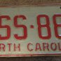 1973 North Carolina license plate CSS 882