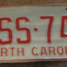 1973 North Carolina license plate CSS 743