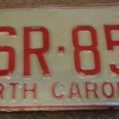 1973 North Carolina license plate CSR 850