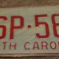 1973 North Carolina license plate CSP 589