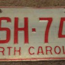 1973 North Carolina license plate CSH 741