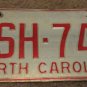 1973 North Carolina license plate CSH 741