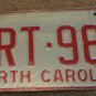 1973 North Carolina license plate CRT 984