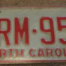 1973 North Carolina license plate CRM 950