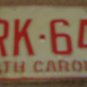 1973 North Carolina license plate CRK 642