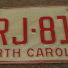 1973 North Carolina license plate CRJ 814