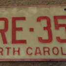 1973 North Carolina license plate CRE 353