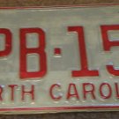 1973 North Carolina license plate CPB 155