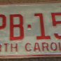 1973 North Carolina license plate CPB 155