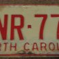 1973 North Carolina license plate CNR 773