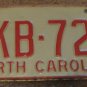 1973 North Carolina license plate CKB 720