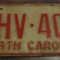 1973 North Carolina license plate CHV 408