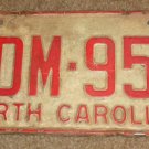 1973 North Carolina license plate CDM 956