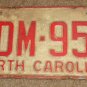 1973 North Carolina license plate CDM 956
