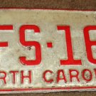 1973 North Carolina license plate BFS 167